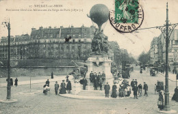 Neuilly Sur Seine * Place Et Le Monument élevé Aux Aéronautes Du Siège De Paris , 1870 1871 * Tram Tramway - Neuilly Sur Seine