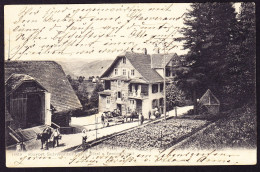 1906 Gelaufene AK, Kurort Schwarzenberg, Hotel Kreuz Mit Kutsche Nach Gardone Riviera. Ankunftsstempel - Schwarzenberg