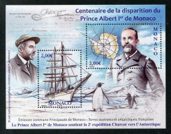MONACO (2022) Centenaire Disparition Albert 1er Joint Issue TAAF, MonacoPhil 2022, Navire 'Pourquoi Pas' Expedition - Unused Stamps
