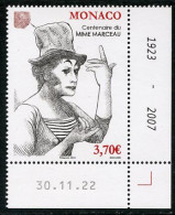 MONACO (2022) Centenaire Du Mime Marcel Marceau - Mint / Neuf / Nuevo - Coin Daté - Unused Stamps