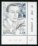 MONACO (2023) 150 Anniversaire Naissance Sergueï Rachmaninov (1873-1943), Pianiste, Compositeur - Mint / Neuf Coin Daté - Unused Stamps