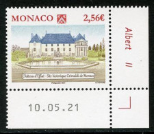 MONACO (2021) Château D'Effiat  Site Historique Grimaldi De Monaco, Blason, Coat Of Arms, Escudo - Mint / Neuf Coin Daté - Unused Stamps