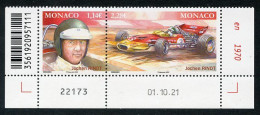 MONACO (2022) Pilotes Mythiques, Formula Formule 1, F1, Jochen Rindt (1942-1970), Grand Prix, Lotus 72 - Coin Daté - Unused Stamps