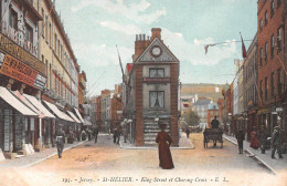 JERSEY - St-Hélier - King Street Et Charing Cross - Clock Tomer, A. Quenouillère, The Win-Precision Cycles - St. Helier