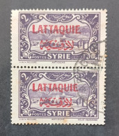 FRENCH OCCUPATION IN SYRIA LATTAQUIE 1940 AIRMAIL STAMPS OF SYRIE DE 1930 IN OVERPRINT CAT YVERT N 9 - Oblitérés