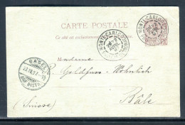 Monaco - Entier Postal De Monte Carlo Pour La Suisse En 1897 - Référence  A 44 - Ganzsachen