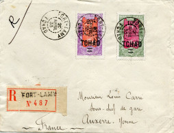 TCHAD LETTRE RECOMMANDEE DEPART FORT-LAMY 20 AVRIL 33 TCHAD POUR LA FRANCE - Storia Postale