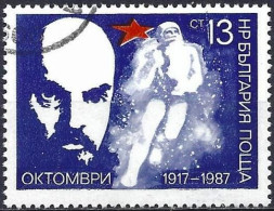 Bulgaria 1987 - Mi 3616 - YT 3132 ( Vladimir Lenin & Cosmonaut ) - Lénine