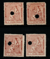 2443C - SPAIN - 1873 - SC#:199 - LOT X 4 STAMPS MNG - PERFORATES - - Neufs