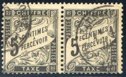 France, Taxe N°14 Paire, Oblitérée - (F239) - 1859-1959 Gebraucht