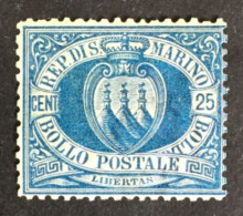 1884 - San Marino - Cent  25  - Stemma - Oblitérés