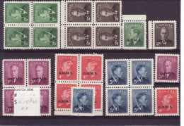 4656) George VI G Overprint Mint No Hnge Block +++ - Surchargés