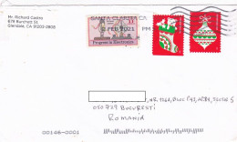 ELECTRONICS, CHRISTMAS, STAMPS ON COVER, 2021, USA - Lettres & Documents