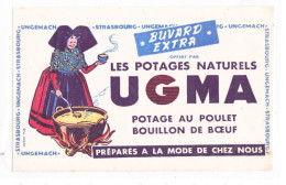 Buvard Les Potages Naturels UGMA Potage Au Poulet Bouillon De Boeuf Préparés à La Mode De Chez Nous - Soep En Saus