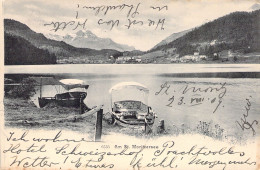 SUISSE - Am St Moritzersee - 6555 - Bateau - Carte Postale Ancienne - Sankt Moritz