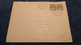 LETTERA CON COPPIA 1 CENTESIMO CON SOPRASTAMPA ALGERIE 1930 - War Of Algeria