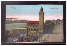 DT-Reich (021676) Propaganda Hamburg, Landungsbrücken, Gelaufen Lockstedter NLager 15.6.1915 - Lokstedt