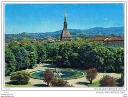 TORINO:  I  GIARDINI  DEL  PALAZZO  REALE  E  MOLE  ANTONELLIANA  -  PER  LA  SVIZZERA  -  FG - Mole Antonelliana