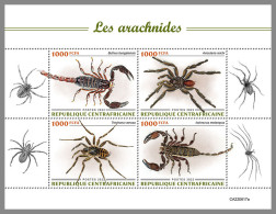 CENTRAL AFRICAN REP. 2022 MNH Arachnids Spinnentiere Arachnides M/S - OFFICIAL ISSUE - DHQ2314 - Araignées