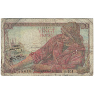 France, 20 Francs, Pêcheur, 1947, B.161, B, Fayette:13.11, KM:100b - 20 F 1942-1950 ''Pêcheur''
