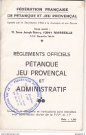 Au Plus Rapide Règlement Pétanque Jeu Provençal Années 1974 Publicité Pastis 51 Boule - Pétanque