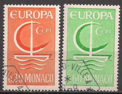 Monaco  (1966)  Mi.Nr.  835 + 836  Gest. / Used  (2cu02) EUROPA - Gebruikt