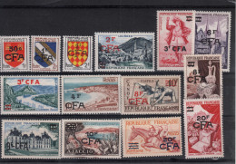 Réunion  - Surcharge CFA  (1954 )  Lot  N°317/330 - Other & Unclassified
