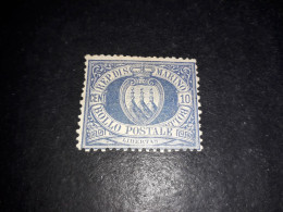 05AL32 SAN MARINO 1877 CIFRA O STEMMA 10 CENT. "X" - Nuovi