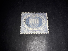 05AL32 SAN MARINO 1877 CIFRA O STEMMA 10 CENT. "XO" - Ungebraucht