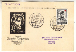 Croix Rouge - Finlande - Carte Postale De 1952 - Oblit Lahti - Mannerheim - - Covers & Documents