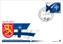 Finland 2023 The Day Of Finland's Full Accession To NATO (postal Stationary) BeePost FDC - Used Stamps