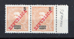 ERROR VARIETY 2 X Lourenço Marques LORENZO MARQUES 1911 D. Carlos I Variedade ERROR  MARQUFS Variety Instead Of MARQUES - Nuevos