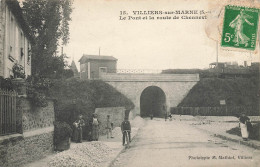 Villiers Sur Marne * Le Pont Et La Route De Chennevières * Travaux Route Pierre Pavés ? * Villageois - Villiers Sur Marne