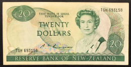 Nuova Zelanda NEW ZEALAND 20 Dollars Km#173b 1985-1989 Bb Taglietto LOTTO 4483 - Nouvelle-Zélande