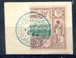 Cote Des Somalis       10A  Droit Oblitéré  Coupé Sur Fragment - Used Stamps