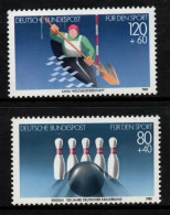 2526 - GERMANY - 1985 - MI#:1238-1239 - MNH - BOWLING AND KAYAKING - Petanque