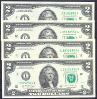 USA 2 Dollars 2017A L  - UNC # P- W545 < L - San Francisco CA > - Federal Reserve Notes (1928-...)