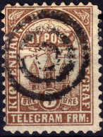 DANEMARK / DENMARK - 1880 - COPENHAGEN Lauritzen & Thaulow Local Post 5øre Chocolate - VF Used -b - Local Post Stamps