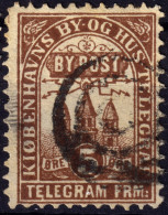 DANEMARK / DENMARK - 1880 - COPENHAGEN Lauritzen & Thaulow Local Post 5øre Chocolate - VF Used -e - Local Post Stamps