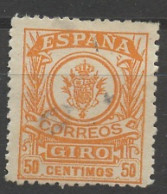 Espagne - Spain - Spanien Mandat 1915-20 Y&T N°M4 - Michel N°M(?) (o) - 50c Giro - Money Orders