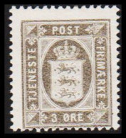 1914. Official. 3 Øre. Perf. 14x14½. Hinged. (Michel D12) - JF531195 - Officials