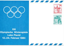 57697 - Bund - 1980 - 25Pfg&40Pfg B&S PGALpKte "Winterolympiade Lake Placid", Ungebraucht - Winter 1980: Lake Placid