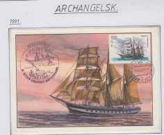 Russia Maxicard Sailing Ship "Vega" Ca Achangelsk 16.7.1991 (RR191) - Événements & Commémorations