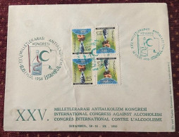 TURKEY,TURKEI,TURQUIE ,1956 INTERNATIONAL CONGRES AGAINIST ALCOHOLISM CONGRES,,FDC - Covers & Documents