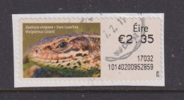 IRELAND  -  2014 Viviparous Lizard SOAR (Stamp On A Roll)  CDS  Used On Piece As Scan - Oblitérés