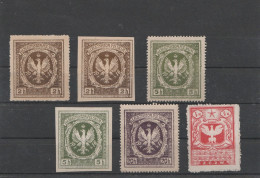 Polen  1919-1939 Republik  Vignetten 6 Verschiedene Siehe Bild - Labels