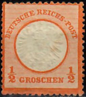 1872 Adler Mit Großem Brustschild 1/2 Gr Mi 18 / Sc 16 / YT 15 Ungebraucht OG / Neuf Sans Gomme / MNG [zro] - Ongebruikt