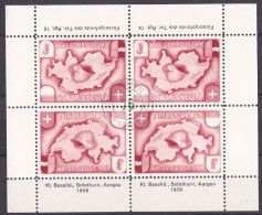 Schweiz Soldatenmarken Kleinbogen O/used (Blk-21) - Vignettes