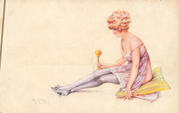 Illustrateur - Millière - Erotique - Jeune Femme En Déshabillé - Carte Postale Ancienne - Milliere