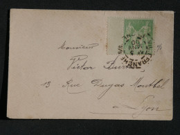 AJ19 FRANCE  BELLE LETTRE  JANV. 1900  +SAGES BORD DE FEUILLE +   +AFF. INTERESSANT   + - 1876-1878 Sage (Type I)